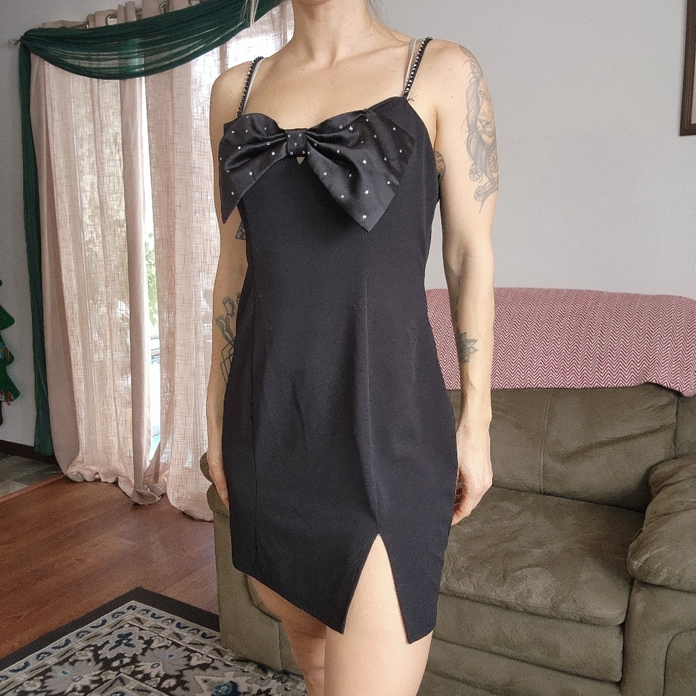 City Triangles Bow Detailed Mini Dress Size 15